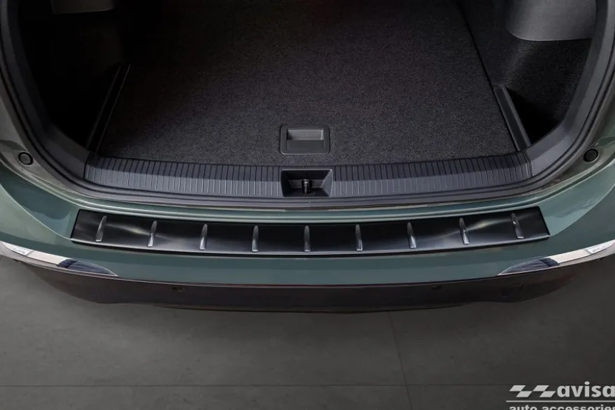 Lastskydd Rostfri Borstad Metall Svart VW Tiguan III 2024->