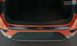 Lastskydd Rostfri Borstad Metall Svart VW T-ROC 2017->
