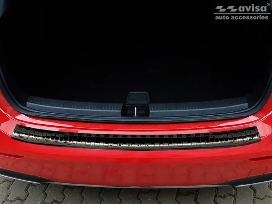 Lastskydd Rostfri Borstad Svart Metall Mercedes A-Klass W177 2018-2023