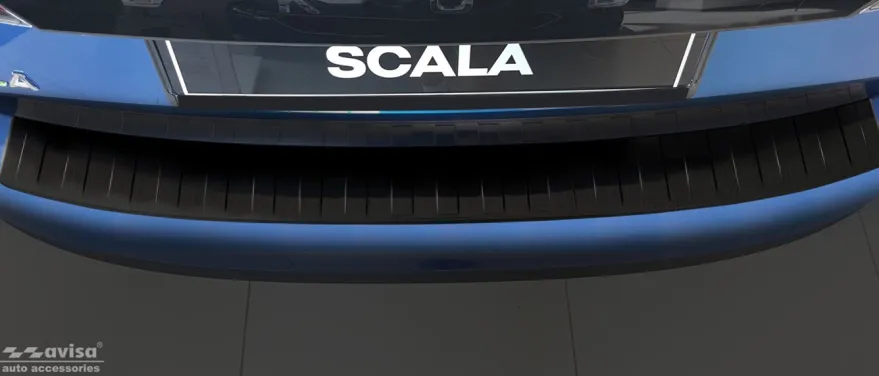 Lastskydd Rostfri Borstad Svart Metall Skoda Scala 2019->