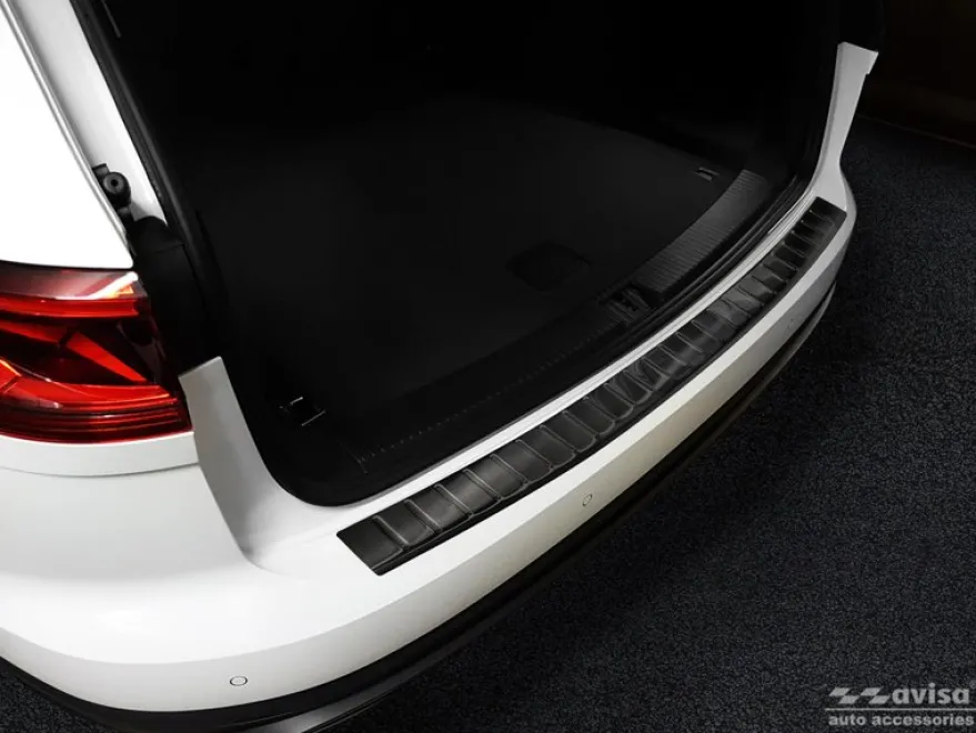 Lastskydd Rostfri Borstad Svart Metall Volkswagen Touareg III 2018->
