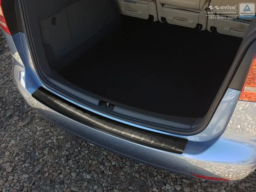 Lastskydd Rostfri Borstad Svart Metall Volkswagen Touran II 2010-2015