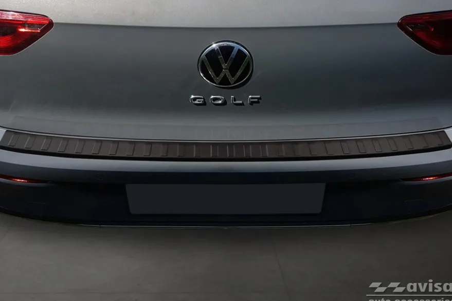 Lastskydd Rostfri Matt Svart Metall VW Golf VIII Hatchback 2019->