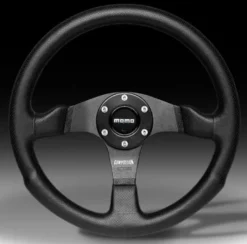 Momo Ratt Tuning Competition Svart 350mm Svart Läder