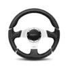 Momo Ratt Tuning Millenium Svart/Silver 320mm Läder