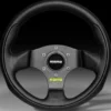 Momo Ratt Tuning Team Svart 300mm Läder