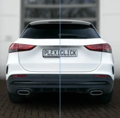 PlexiClick Svart Nummerplåtshållare – 2 Skyltar