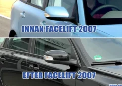 Sidospegelglas Höger Volvo V70 mellan 2007-2008