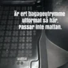 Skålad Mjuk Bagagerumsmatta Svart Kia Niro Hybrid 2016-2022