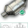 Sport Katalysator 2 ½ tum Metallisk