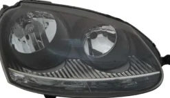 Strålkastare Vänster Svart VW Golf MK5, Jetta MK3