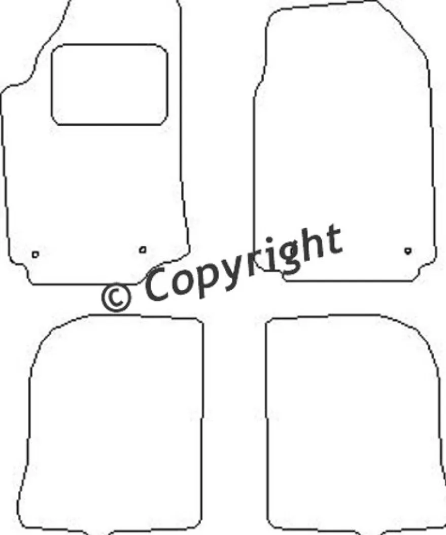 Textilmattor H-line Audi 100