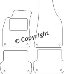 Textilmattor H-line Audi A4 B6/B7/8E