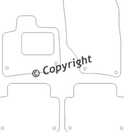 Textilmattor H-line Audi Q7 4L 5-Sits