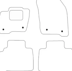 Textilmattor H-line Ford S-Max II 7-sits
