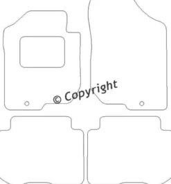 Textilmattor H-line Kia Carens III 5-sits