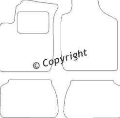 Textilmattor H-line Kia Rio I