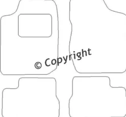 Textilmattor H-line Opel Kadett E