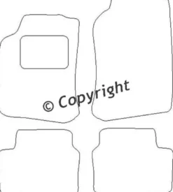 Textilmattor H-line Opel Vectra B