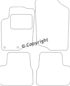 Textilmattor H-line Peugeot 207