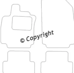 Textilmattor H-line Renault Clio III