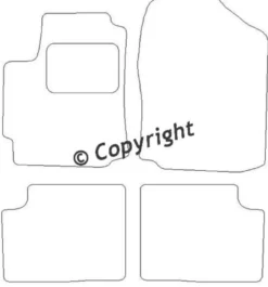 Textilmattor H-line Subaru Justy IV