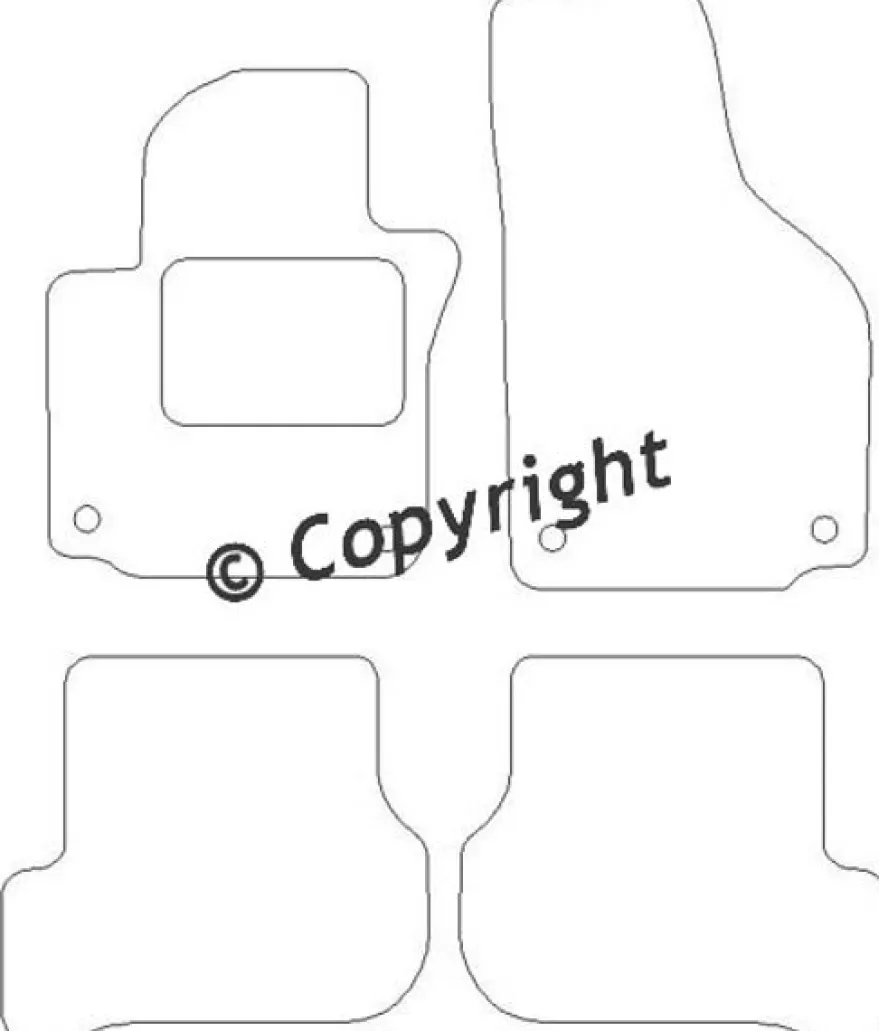 Textilmattor H-line VW Golf Plus